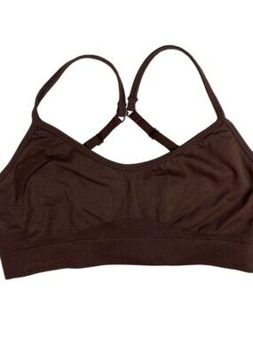 Athleta Brown Bralette Sports Bra Racerback Clasp - Size S